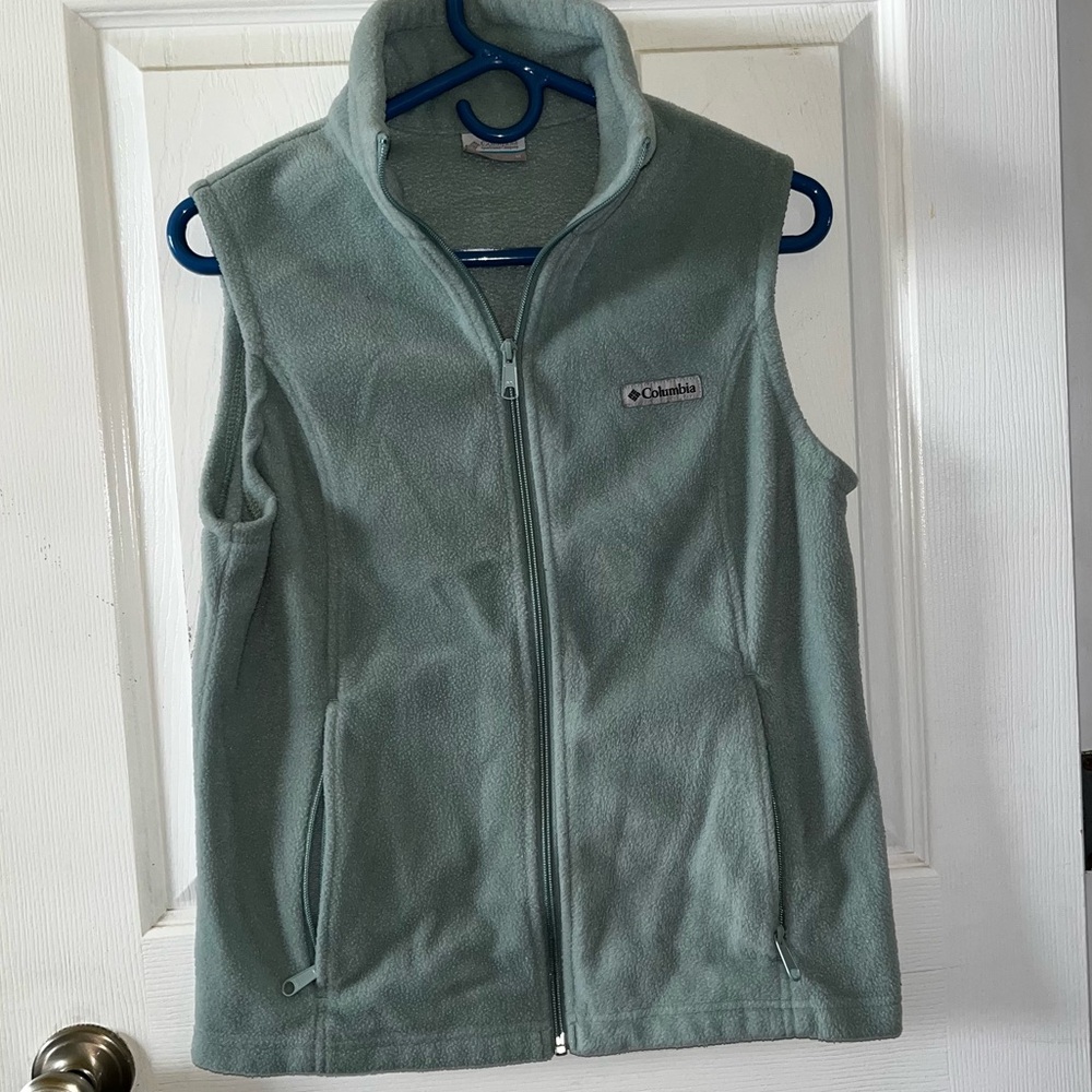 Columbia Mint Green Fleece Vest